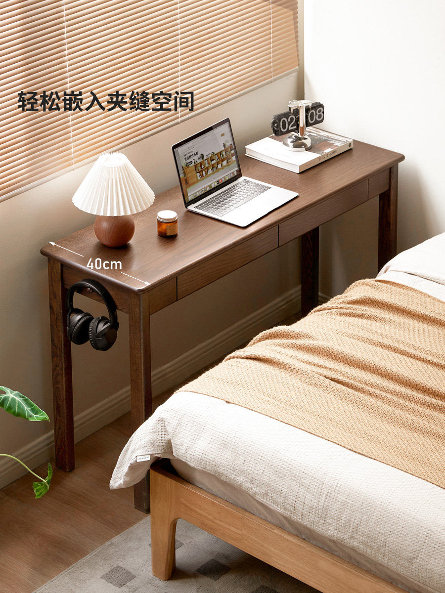 实木书桌书房现代简约带抽办公桌小户型橡木写字桌